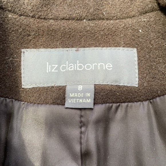 Liz Claiborne 80% wool brown jacket - Picture 3 of 7